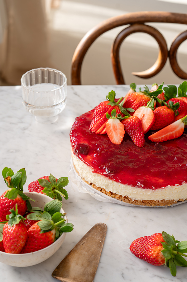 MonChoutaart met aardbeientopping