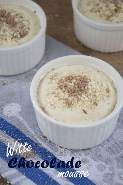 Witte chocolade mousse