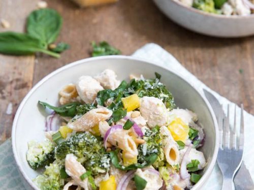 Romige pasta met broccoli en kip - Brenda Kookt Pastarecept