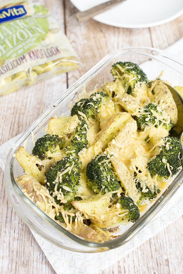 Snelle ovenschotel met broccoli en aardappeltjes