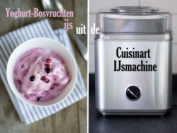Nieuwheid de begeleiding Ook Yoghurt ijs met bosvruchten uit de Cuisinart IJsmachine - Brenda Kookt