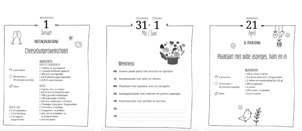 Preview makkelijke maaltijden scheurkalender 2025