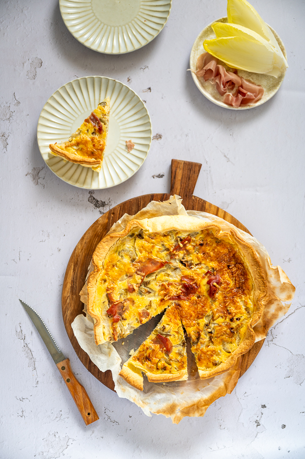 quiche met witlof en prosciutto