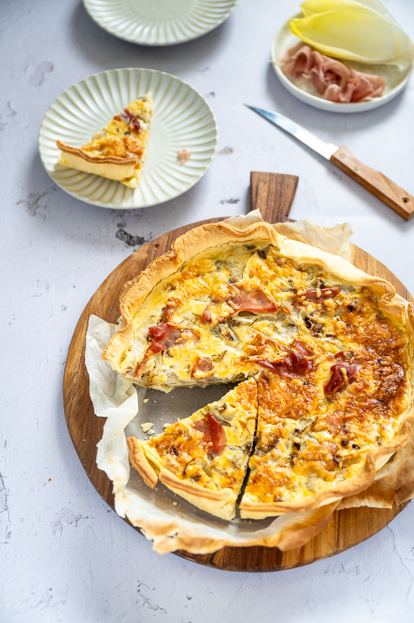 quiche met witlof en ham