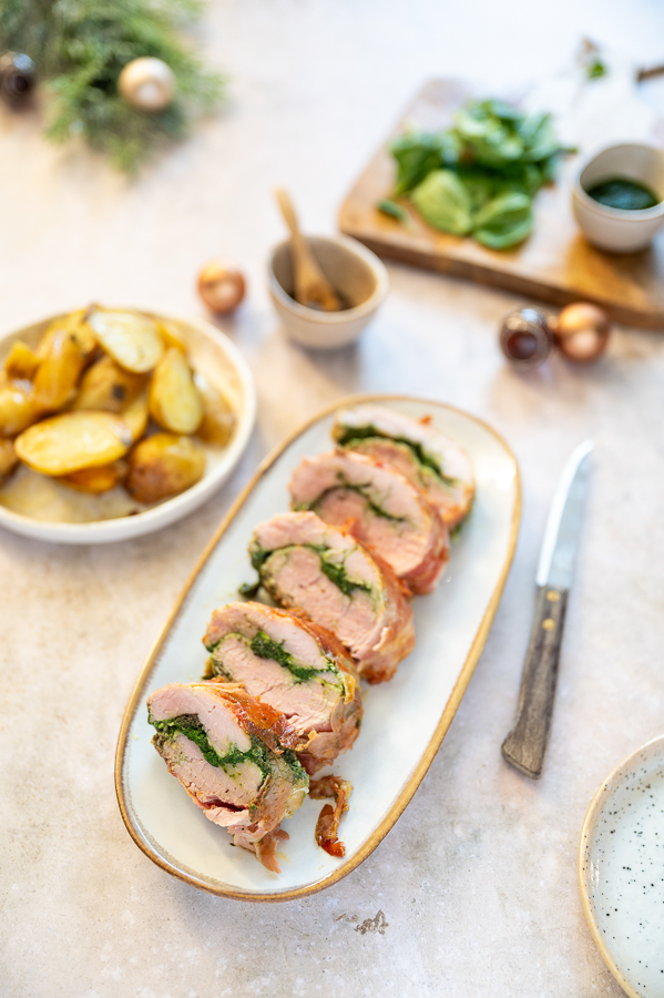 Gevulde varkenshaas met truffeltapenade