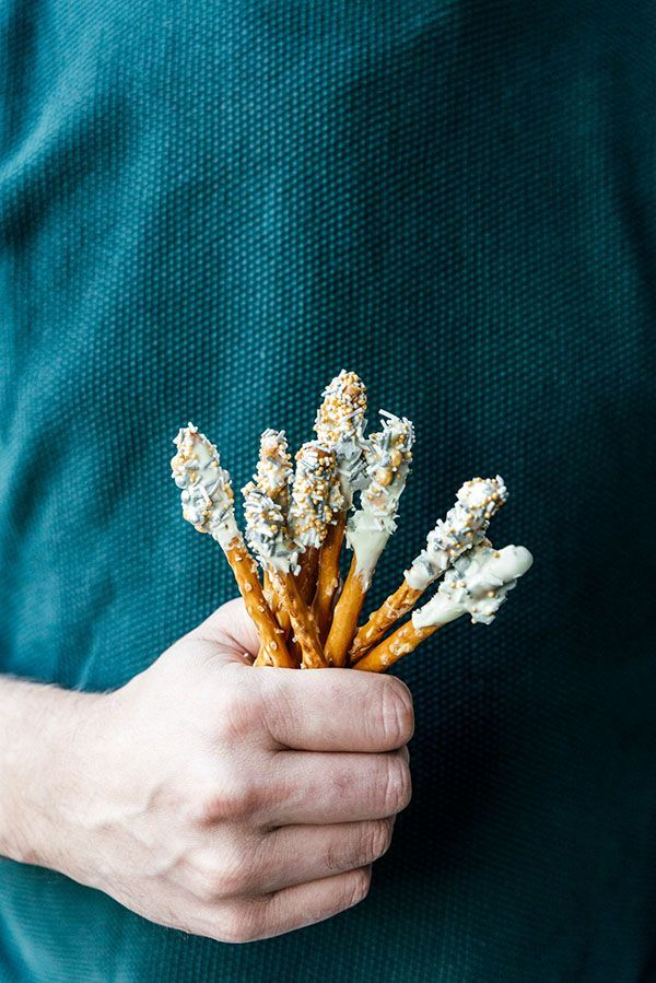 hapjes voor oud en nieuw pretzels