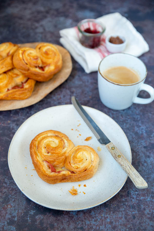 Hartjes croissant voor valentijn