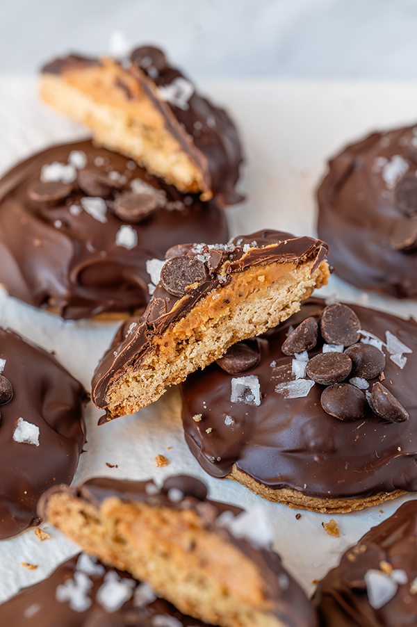 Haver-pindakaaskoeken met chocolade