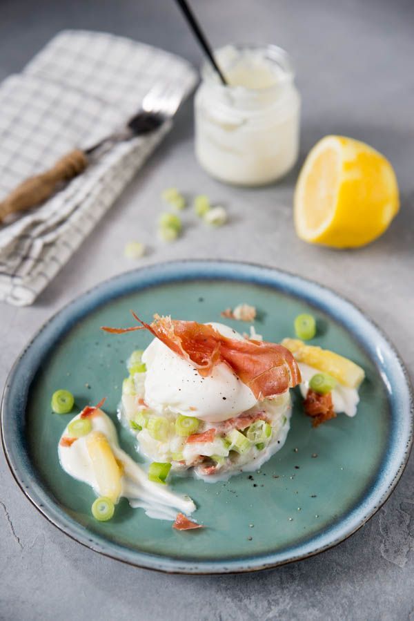 Aspergetartaar met serranoham