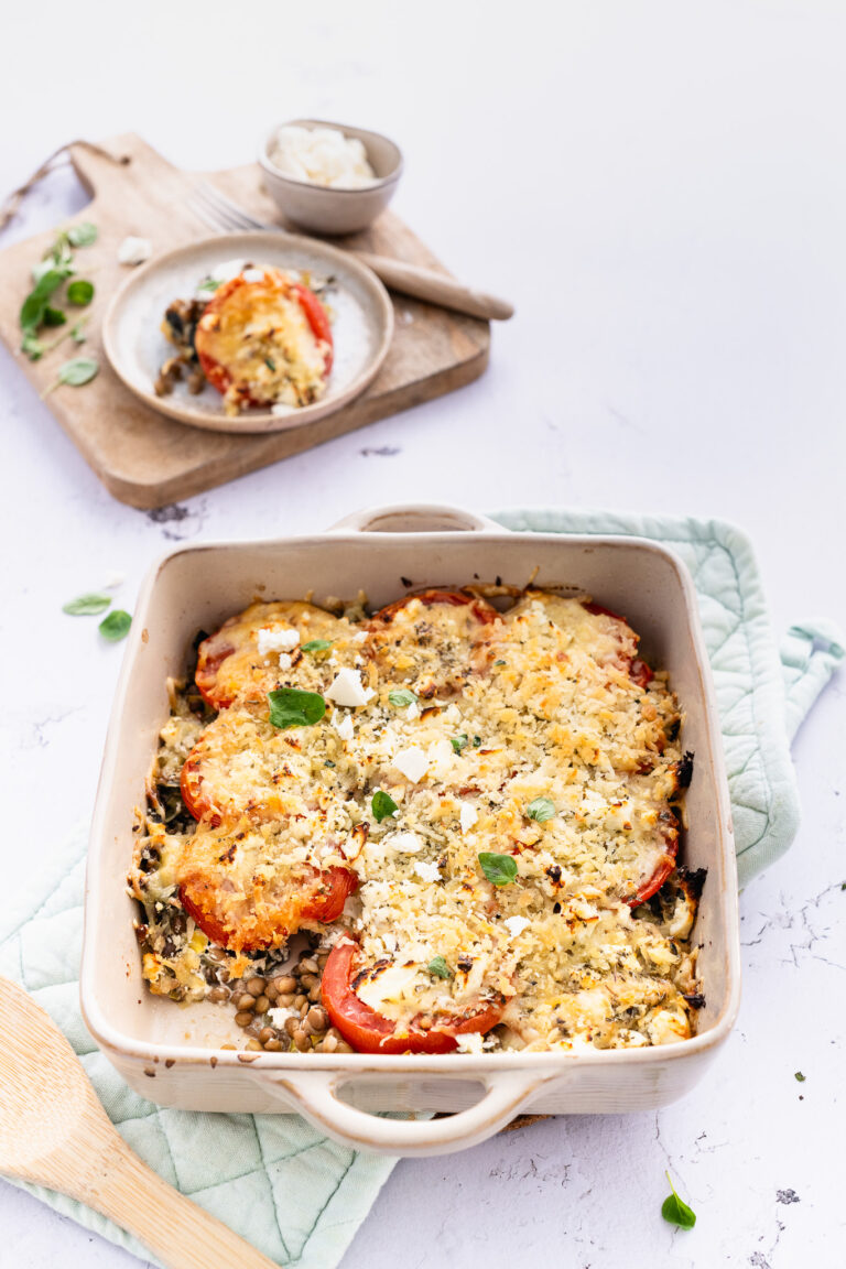 Preischotel met linzen en feta