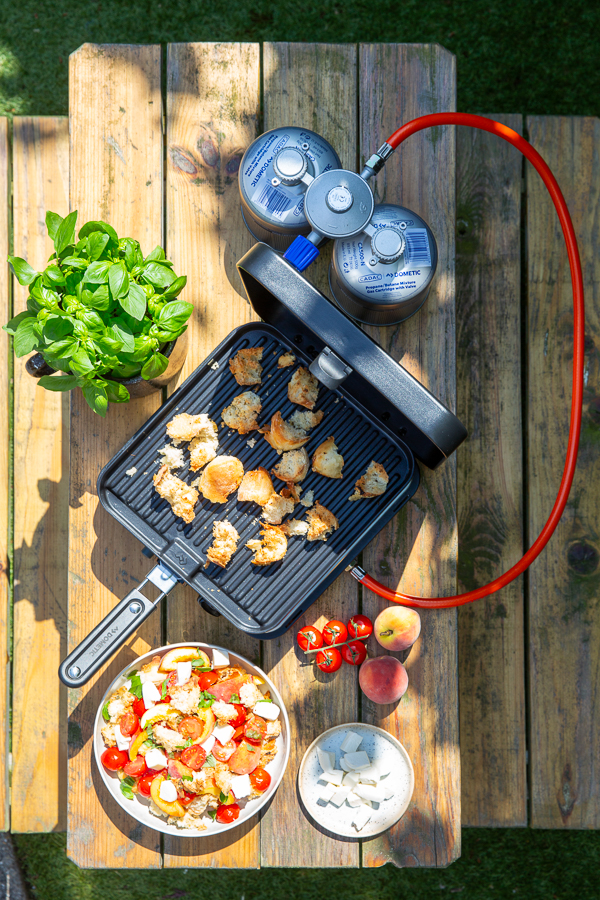 Toscaanse brood-salade met zomerfruit