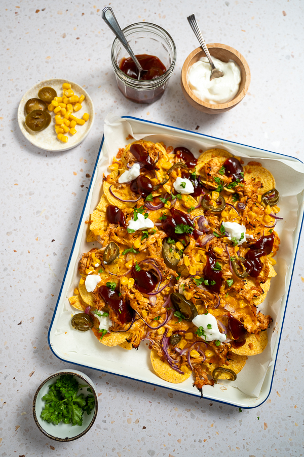 BBQ Chicken nacho's