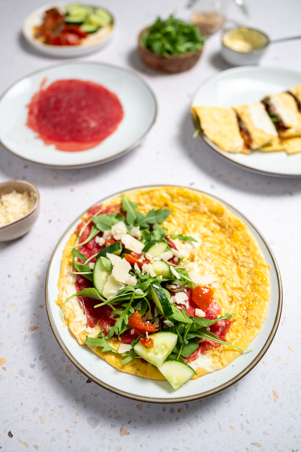 Carpaccio omeletwrap