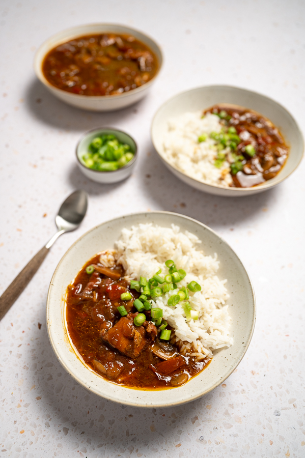 Stoofpotje van kip met ketjapsaus