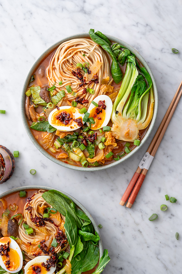Oosterse soep met shiitake en ei