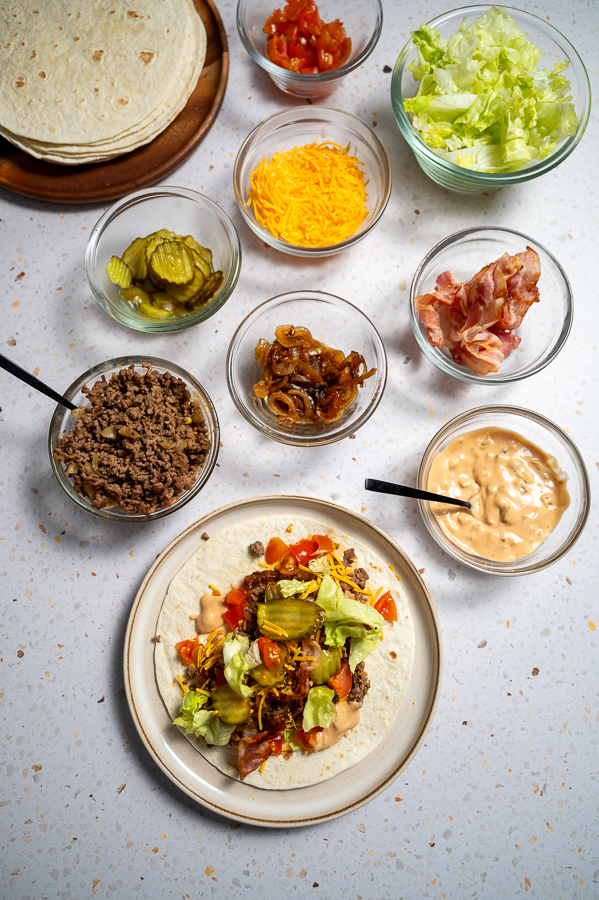 Cheeseburger wraps
