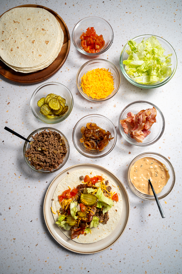 Cheeseburger wraps