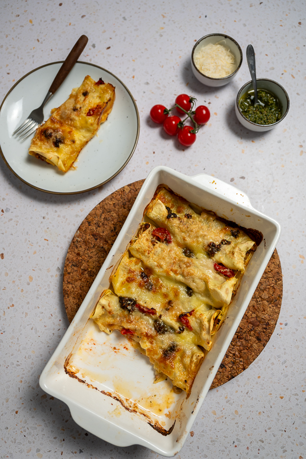 Lasagnerolletjes caprese