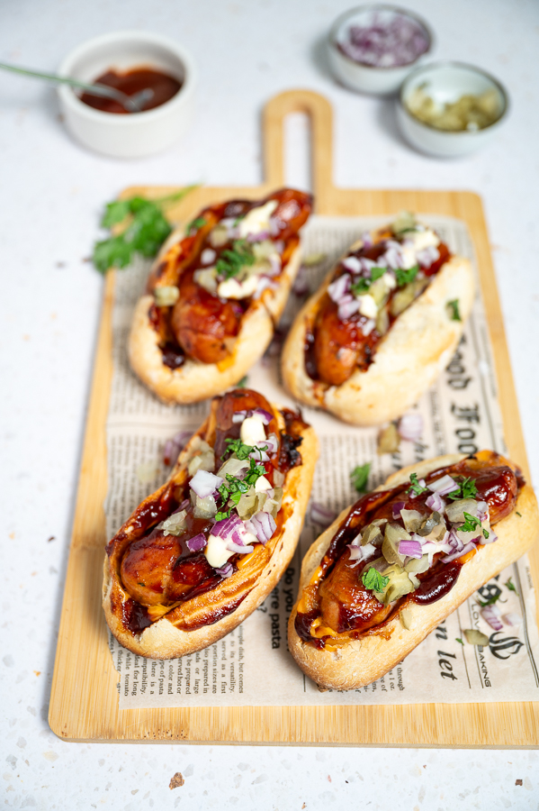BBQ Hotdogs met spek 