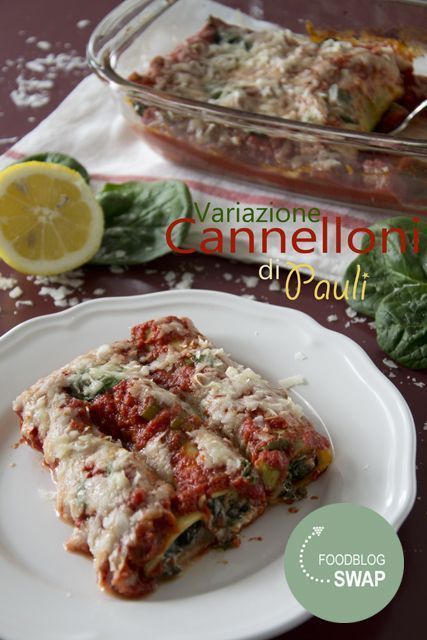 Canneloni gevuld met spinazie en ricotta