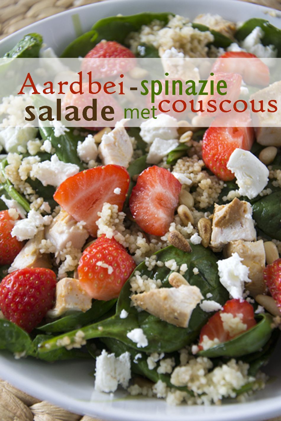 Aardbei-spinazie salade sl
