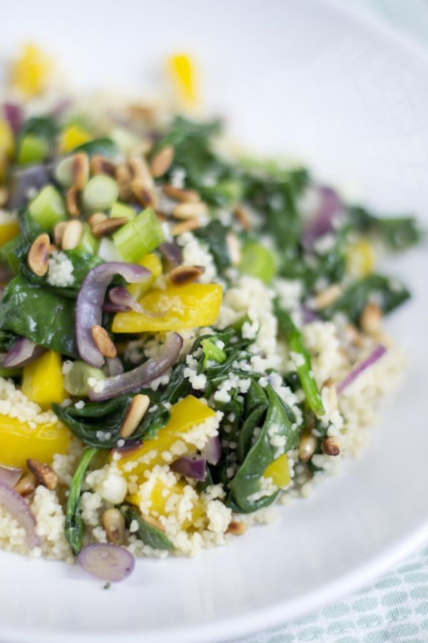 Snelle Couscous Met Spinazie En Gele Paprika Brenda Kookt