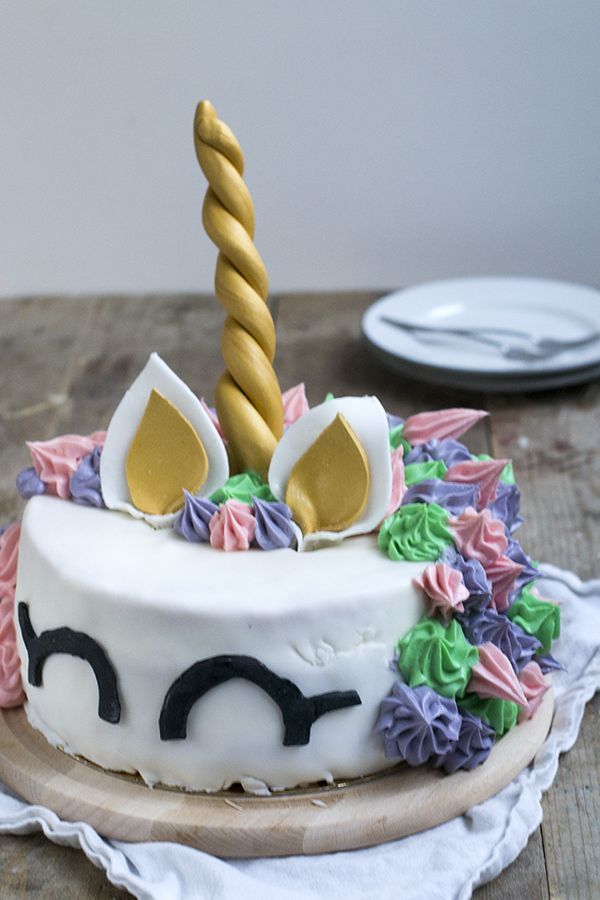 Uitgelezene Unicorn taart - simpel recept - Kinderverjaardag taart - Brenda Kookt IA-32