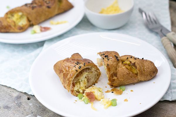 Bacon and egg croissants