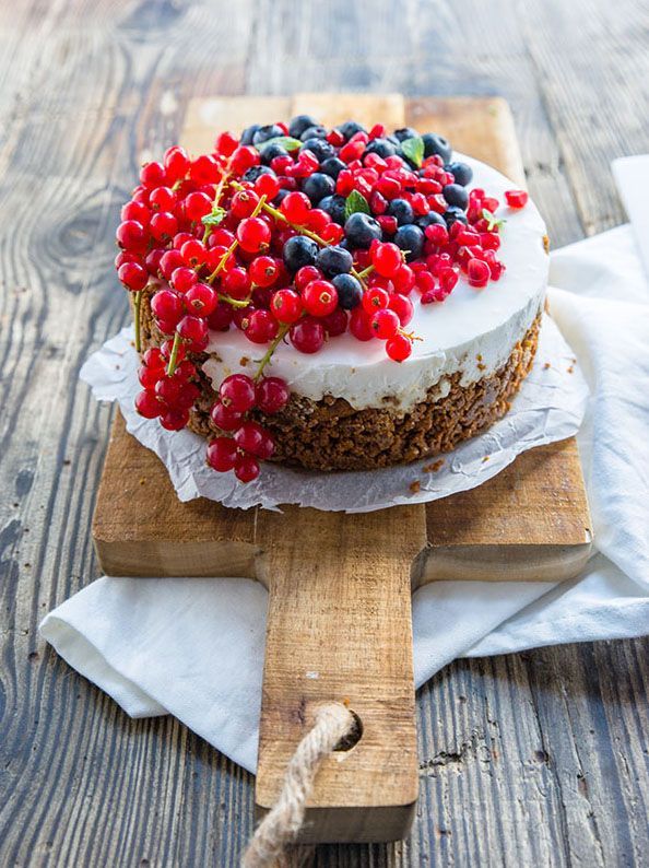 Super Lactosevrije cheesecake met zomerfruit - Brenda Kookt! Cake, Taart PA-79