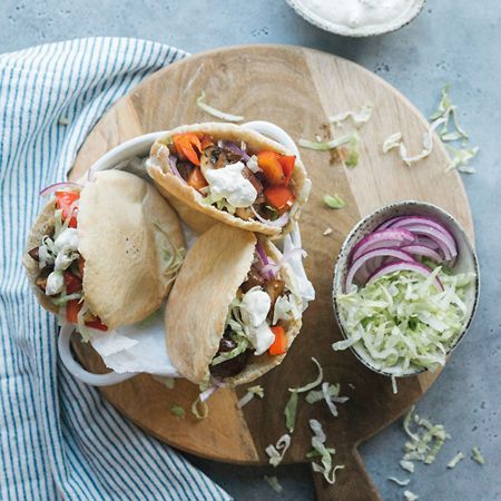 Griekse pita's met paprika