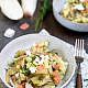 Zomerse witlofstamppot met zalm en dille