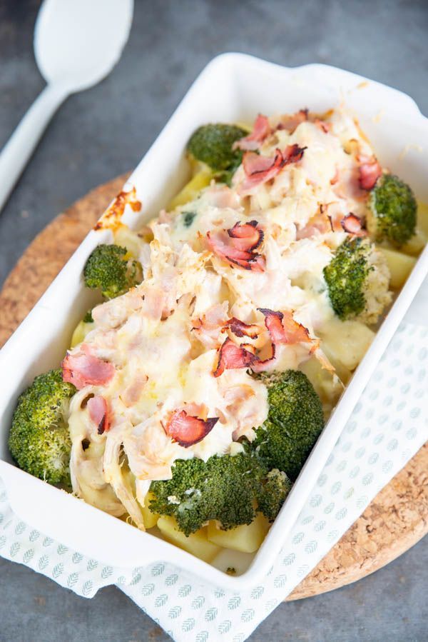 Kip cordon bleu ovenschotel met broccoli