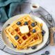 Snelle wafels met blauwe bessen