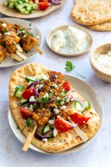 Souvlaki met naan