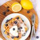 Citroenwafels met blauwe bessen