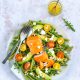 Salade met sperziebonen en zalm
