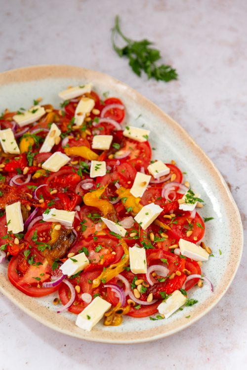 Tomatensalade met brie bijgerecht Brenda Kookt!