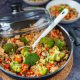 Eenpansgerecht kip teriyaki met rijst