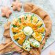 Omeletkrans met spinazie en zalmsnippers